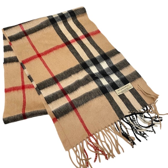 🌺BURBERRY Nova Check Cashmere wool Scarf 🧣BB2 - Picture 6 of 10